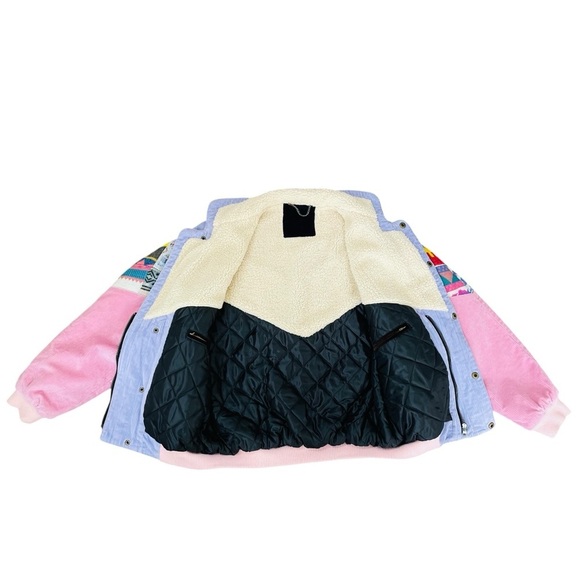 Rarework Studio Sherpa Aztec Bomber Jacket - Picture 9 of 12